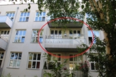 Fassade-Balkon Hofseite - Große Wohnung mit Loftcharakter, Erwerb über Zwangsversteigerung